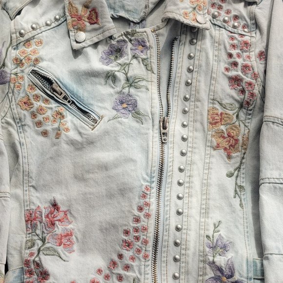 Blank NYC Jean Hardware Embroidered Jacket - Picture 3 of 5